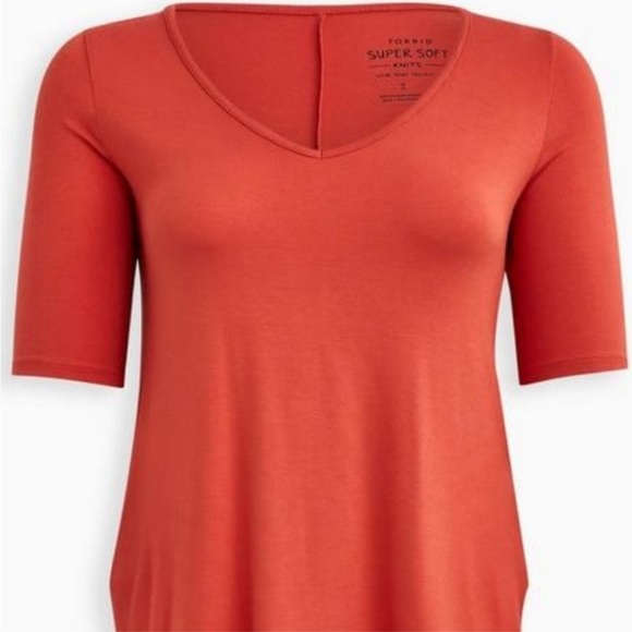 NWT Torrid 0X Orange Super Soft Tunic - Picture 2 of 4